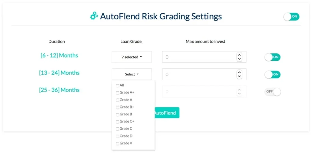 AutoFlend settings