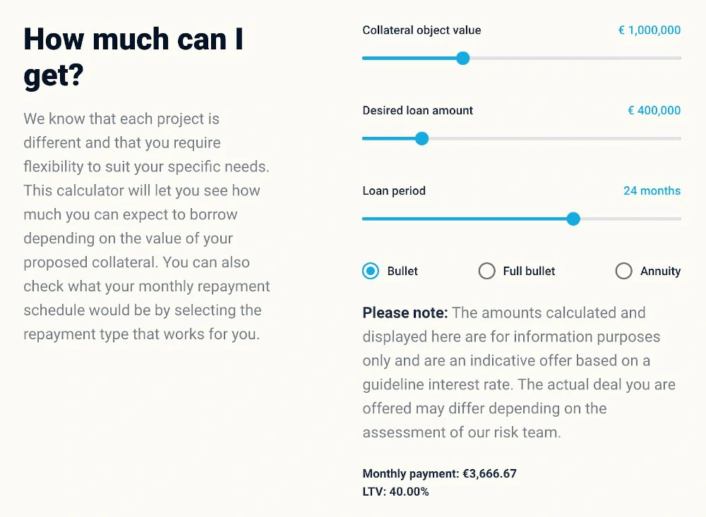 EstateGuru borrower application