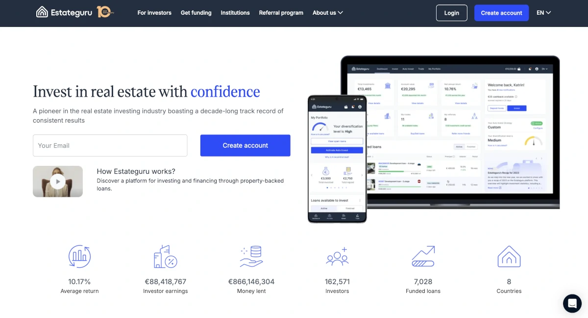 Screenshot of estateguru.co