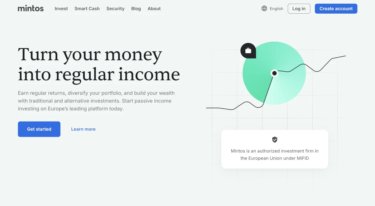 Screenshot of mintos.com