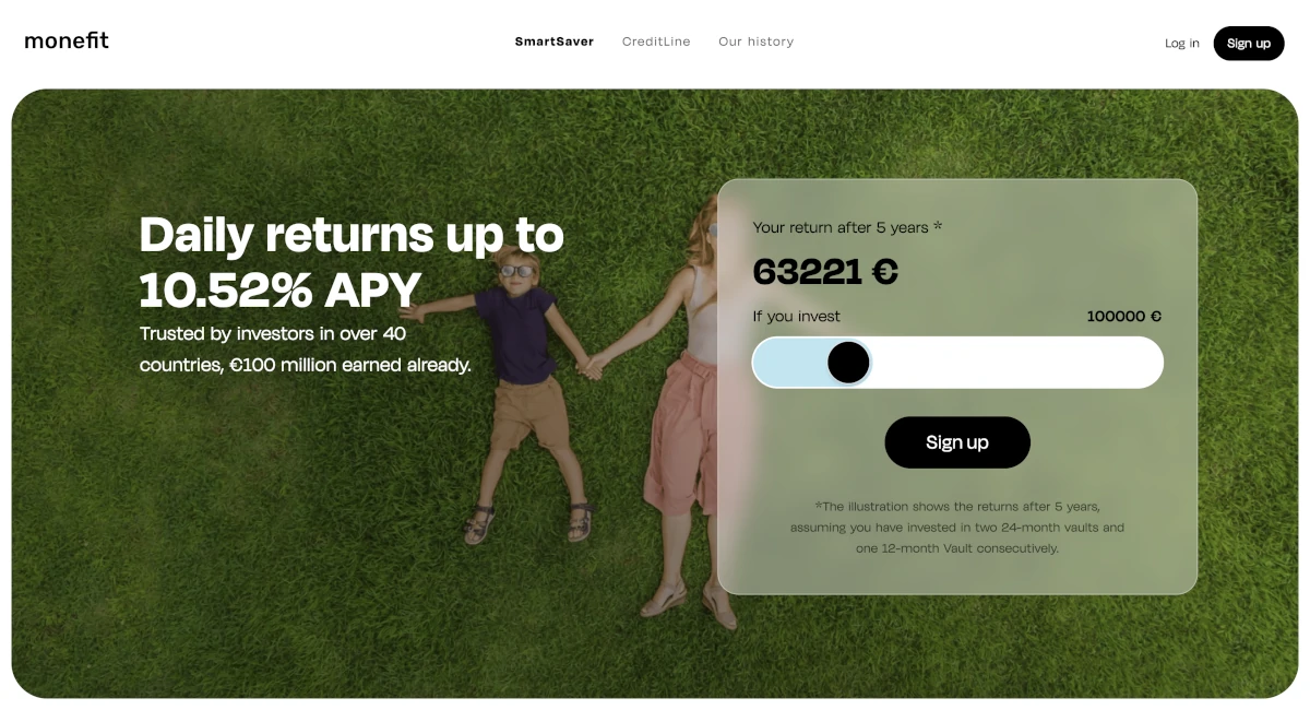 Screenshot of monefit.com